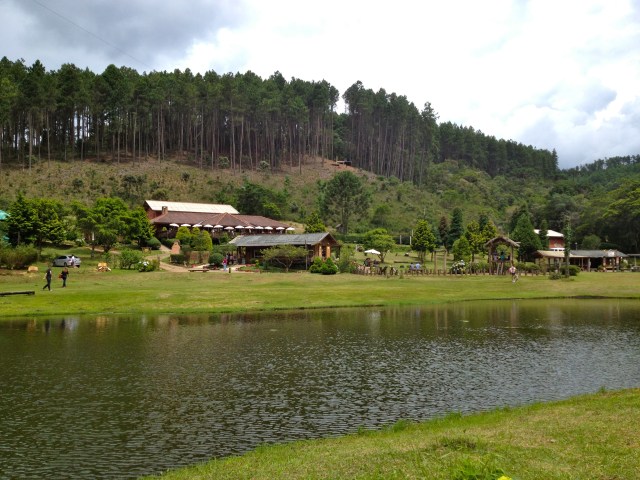 Visiting the local trout farm property