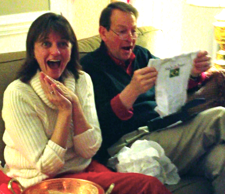 Right after we shouted out that I was pregnant