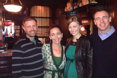 With the other parents-to-be, Christy & TJ, at Mike & Shannon's Irish send-off party!