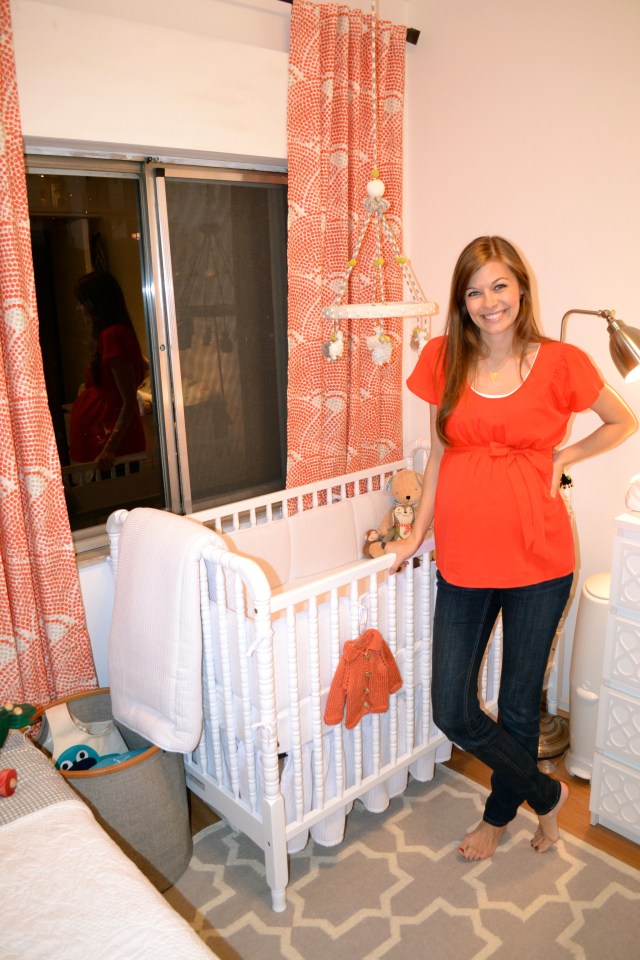 Back when I was pregnant -- getting the room ready!