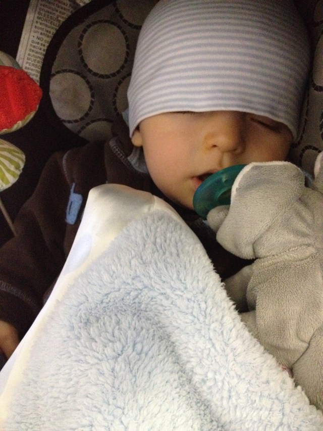 GOOD (aka sleeping) baby on the flight!