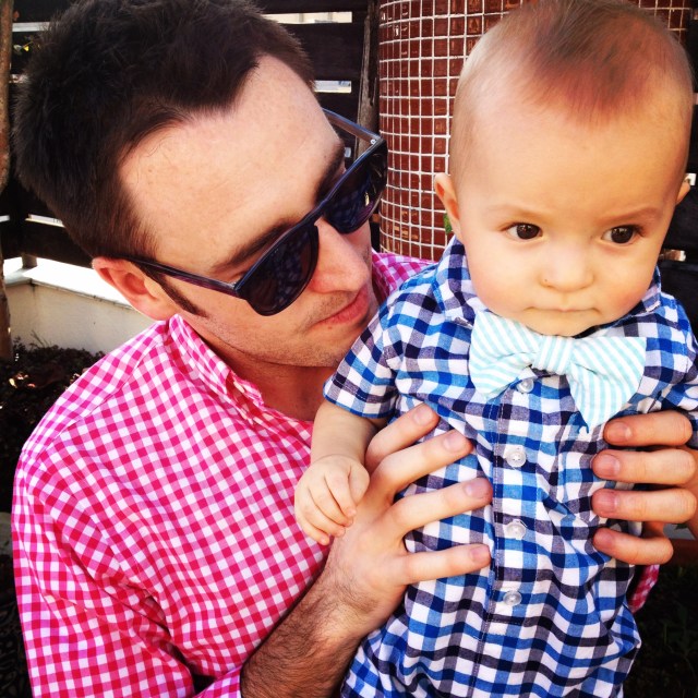 Checkers! And a cute bow tie by our dear friend Paula Cannon!