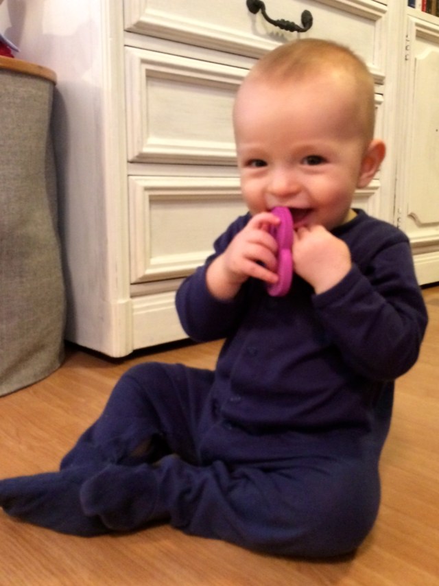 Playing with his favorite toy - the 8!