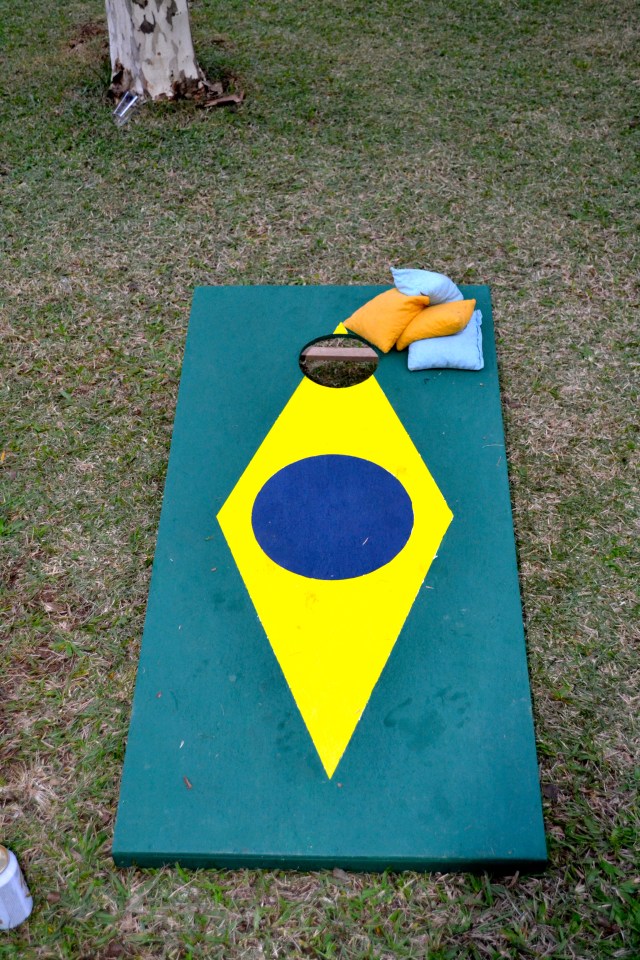 Trent made the boards & Paige made the bags!