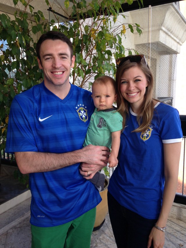 Dropping Colt off with Michelle's nanny and then heading to the game!