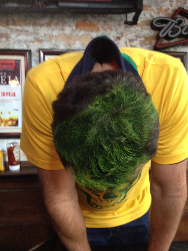 We even convinced Joe to paint his hair green!