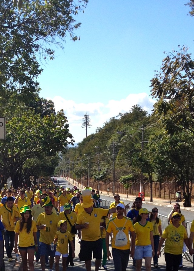 The walk to the stadium.