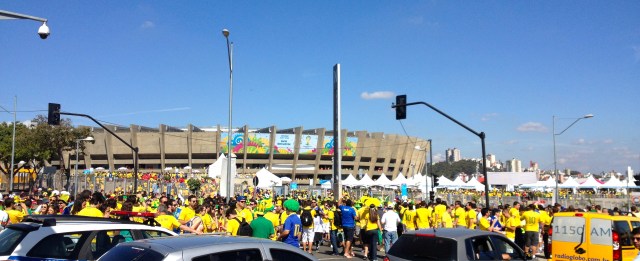Getting to the stadium.