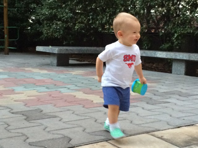 Maybe he was just so happy to finally have the space to do it!