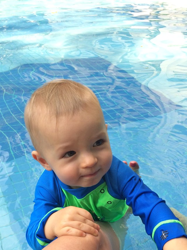 Gigi turned Colt into a total water-bug. He LOVES the pool.