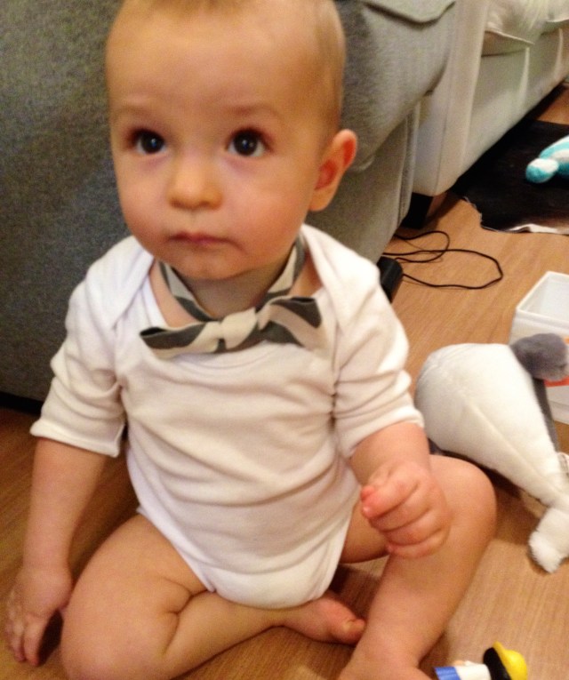Cutie-pie in a bow-tie! Thanks to our talented friend Colby who made it!