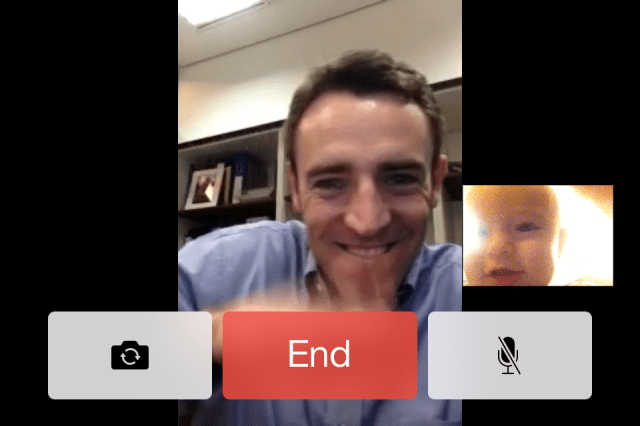 Colt facetiming with Michael at the office, and somehow he figured out how to take a screenshot of the moment! I love it.
