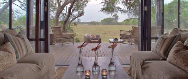View from within the lodge looking out into the vlei.