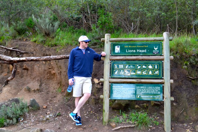 At the start of the trail.