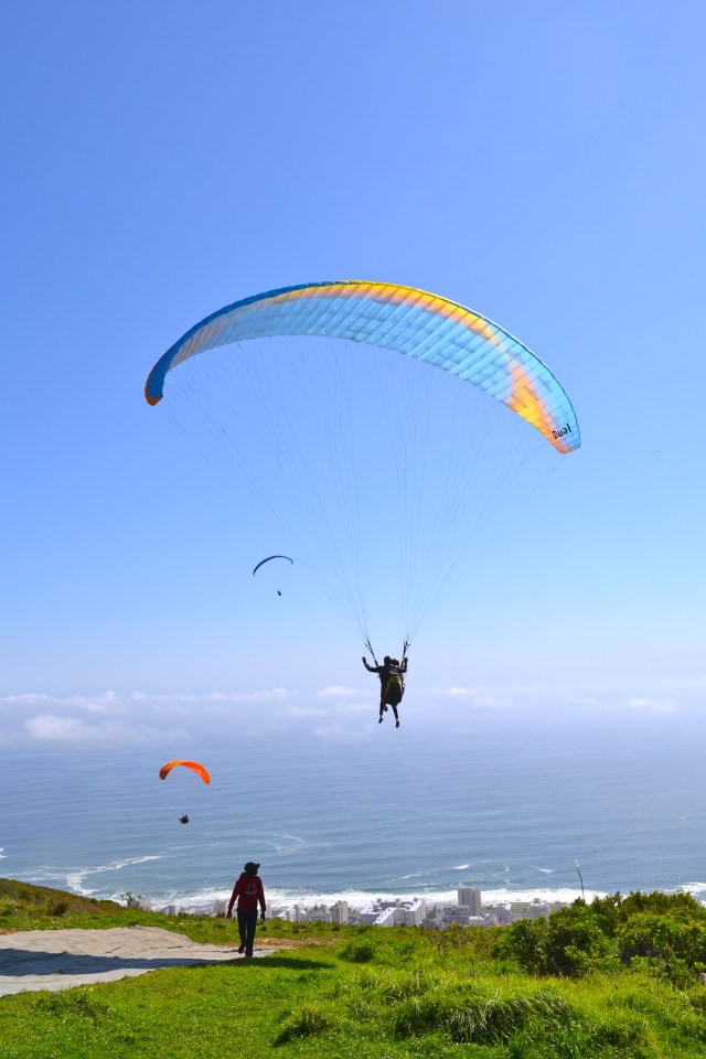 Just after take-off.