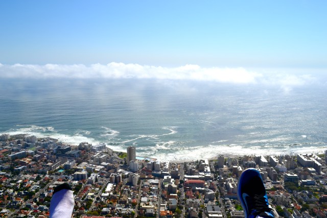 Michael lost a shoe during take-off (but he easily got it back when we were finished).