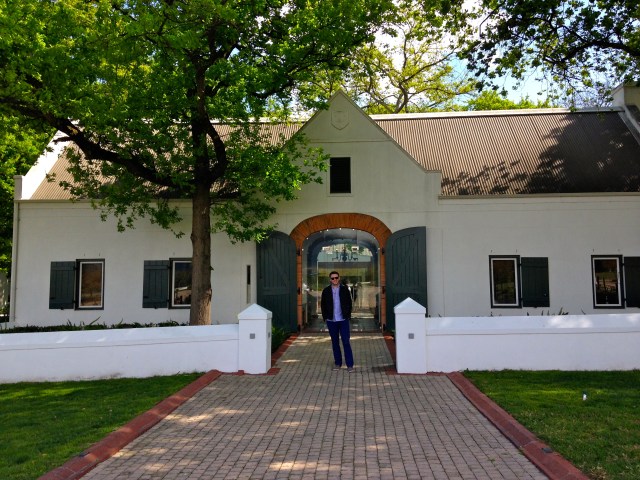 Michael in front of the entrance.