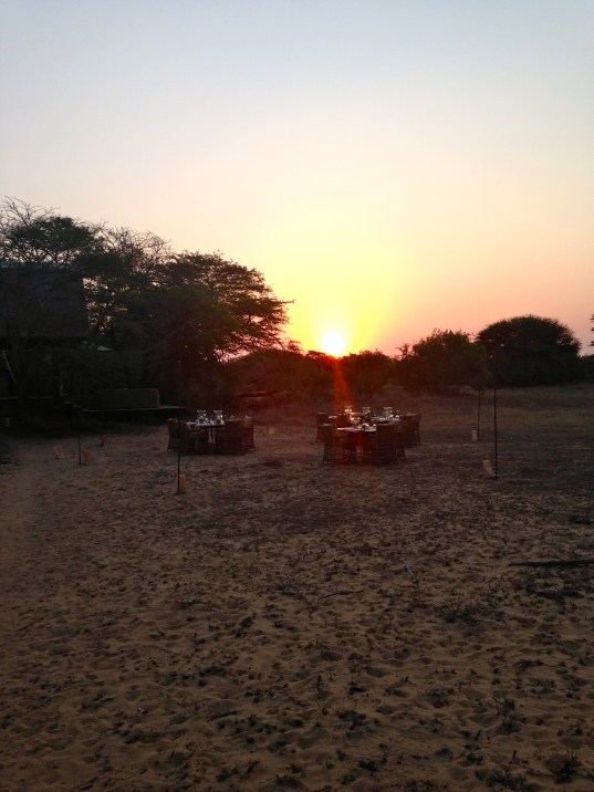 First dinner out on the vlei.