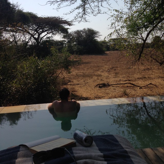 Michael going for a quick dip.