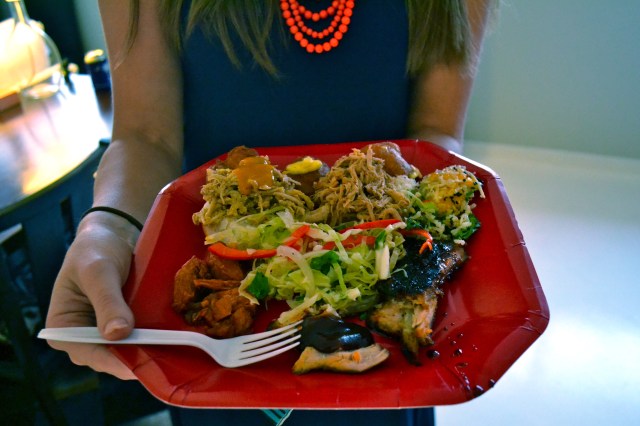 Paige demonstrates a well-balanced plate.