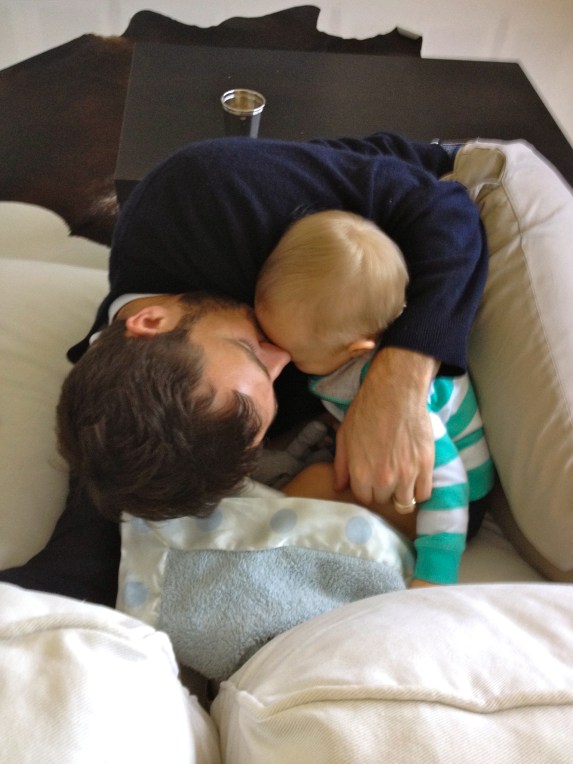 Snuggle sesh with Dad.