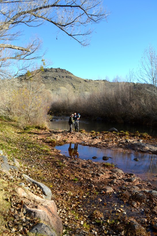 Feeding the ducks with Dad and Papa.