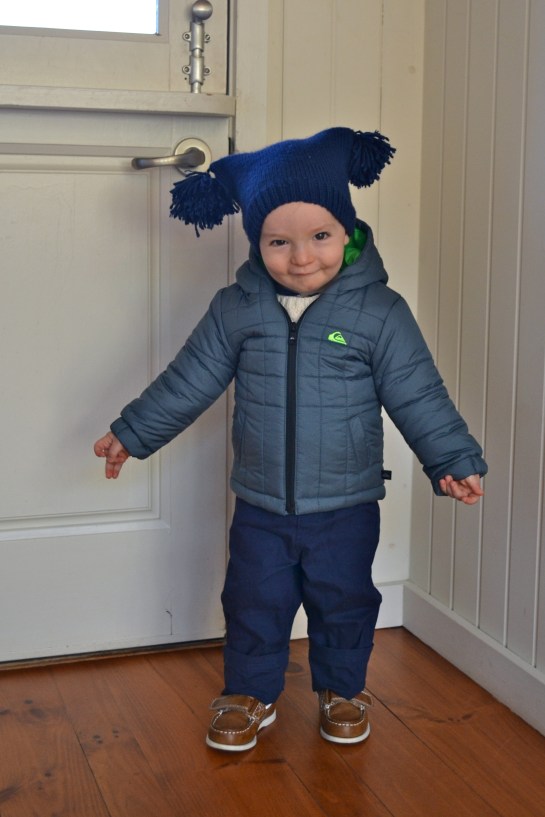 All bundled up, A Christmas Story style. 