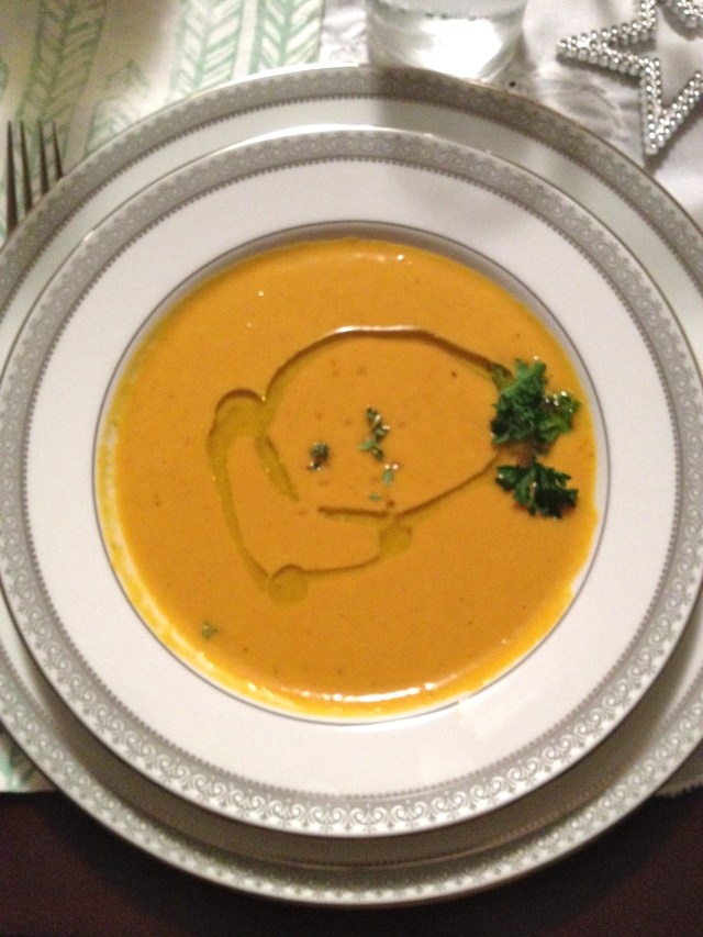 Curried pumpkin soup.