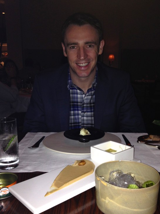 Opener: pallet cleansing pepper "ice cream" with sake served in peppers.