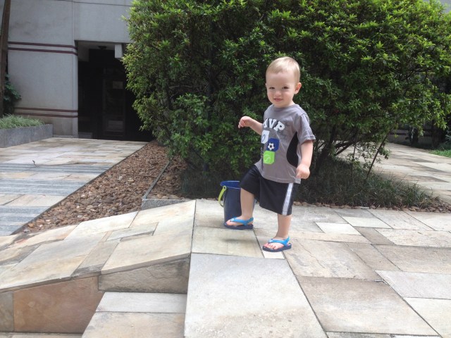 Running around the complex.