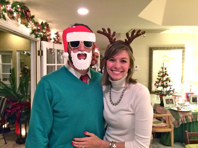 Santa and his reindeer. 