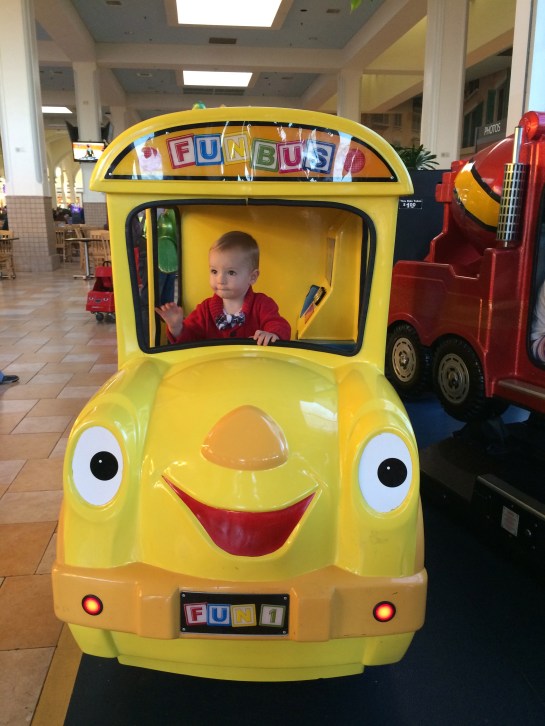 Colt living it up on the Fun Bus.