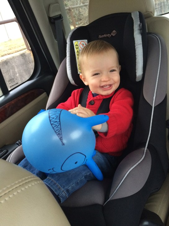 Colt and his glove-balloon -shark.