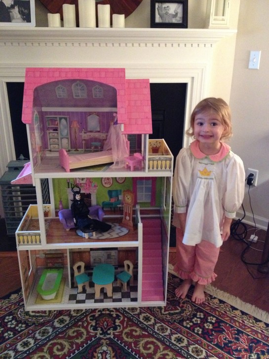 Augusta Clare and her doll house!
