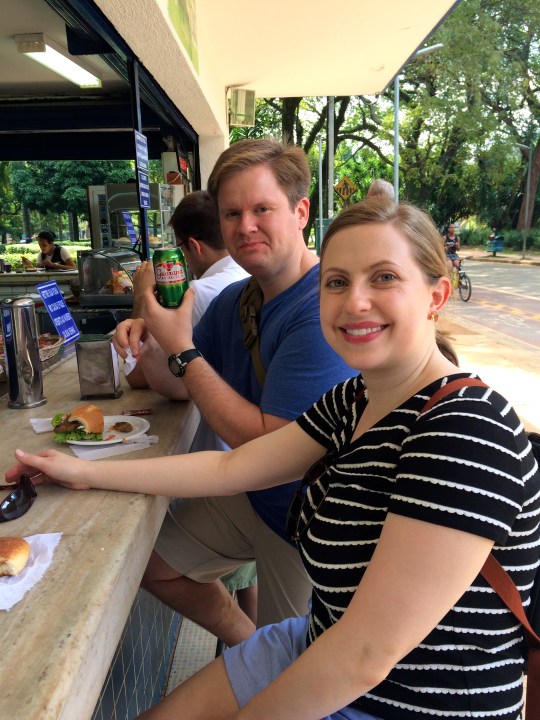 Kern trying local soda Guarana.
