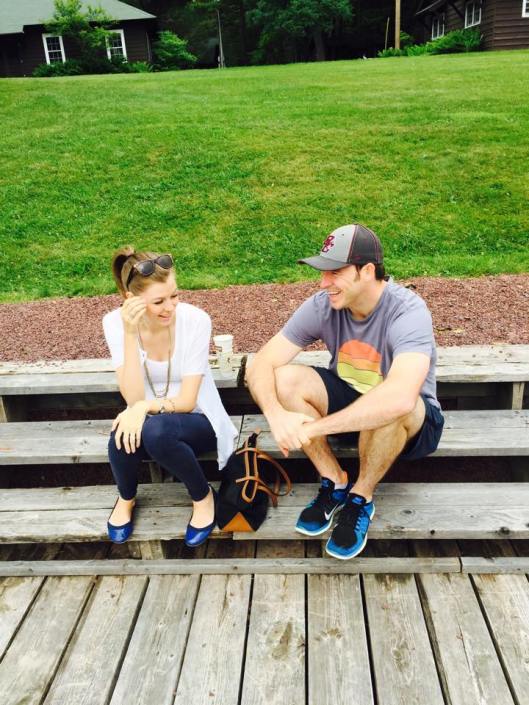 Morning breakfast by the lake.