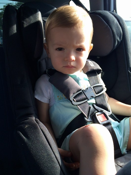 Scraped knee but still adorable.