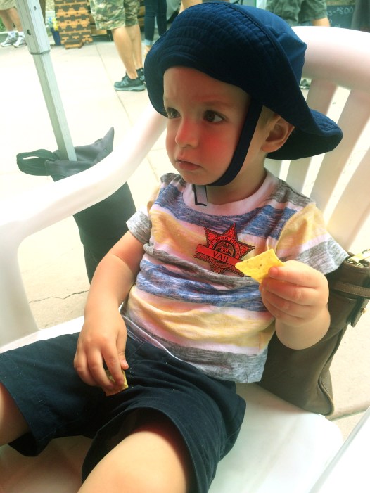 Little Sherif at the Farmers Market.