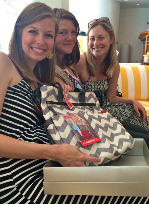 Surprise shower at the spa!