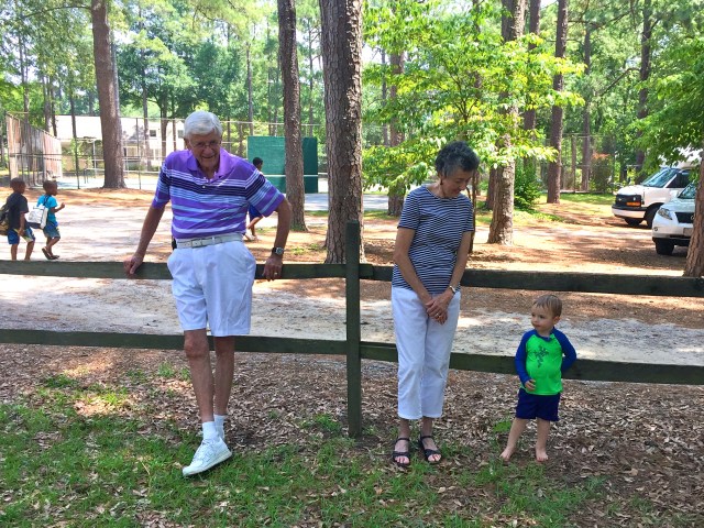 Making sure Nanny and Papa were in their "correct" places.
