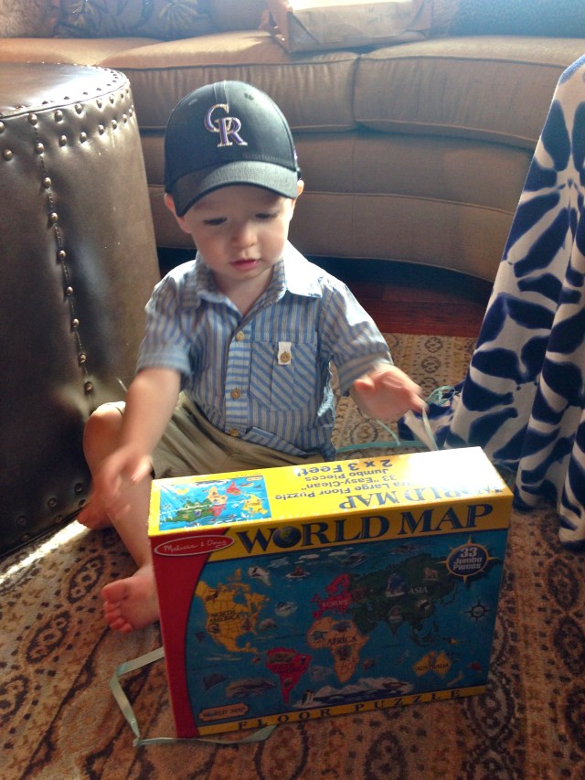 Loving the hat. Very eager to tear into the puzzle.