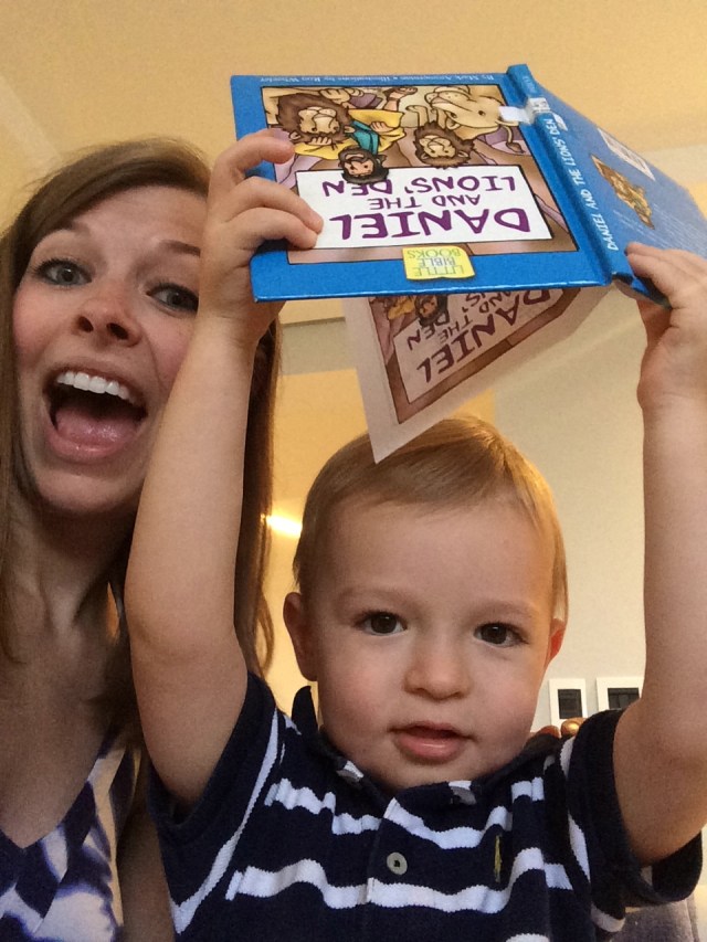 Possibly Colt's favorite book: Daniel in the Lion's Den.