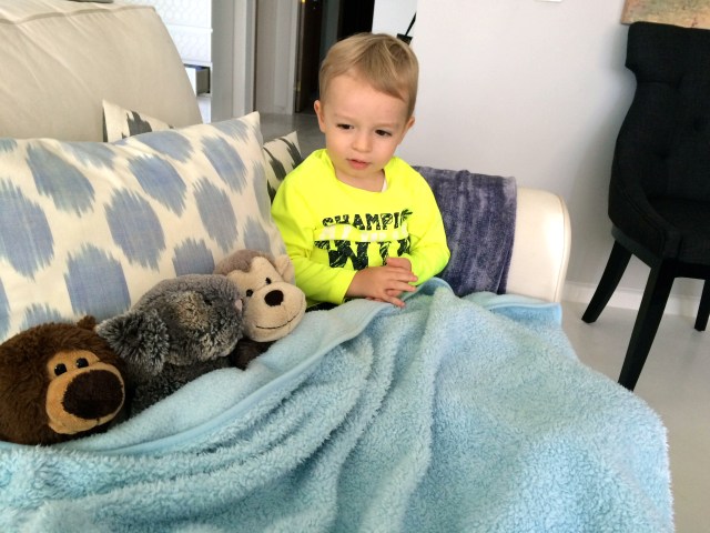 All ready for his milk!