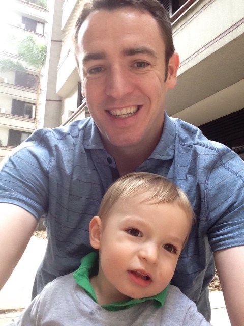 Michael and Colt on one of his visits home during our hospital stay.