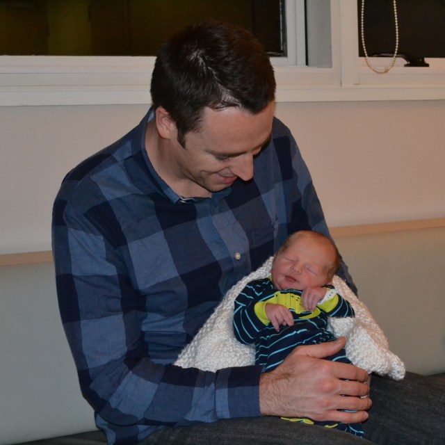 Michael and Finn at the hospital.