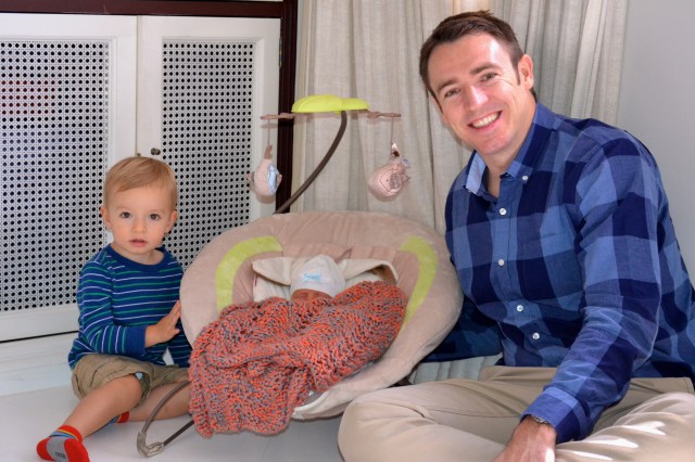 Colt seeing Finn at home for the first time.