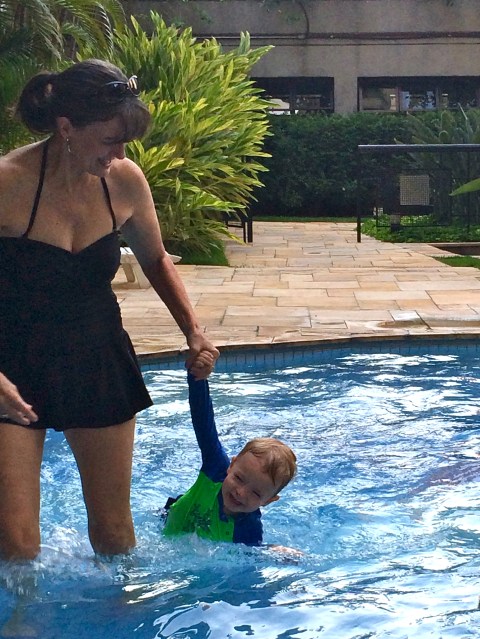 More pool time with Gigi!