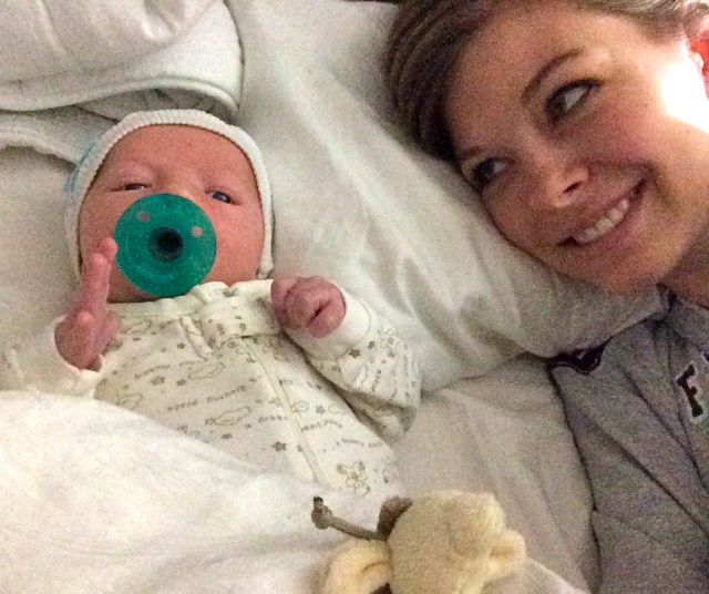 Morning snuggles in bed.