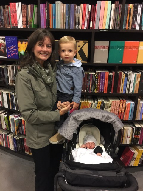 Gigi with her grand-boys.