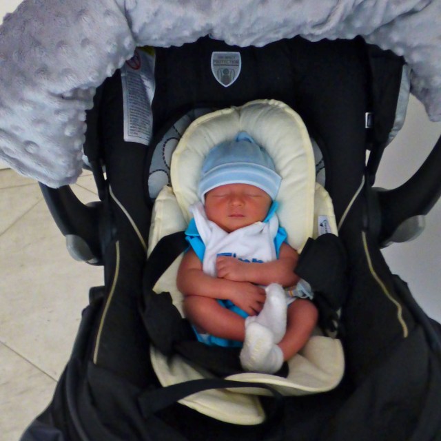 Out and about with this tiny person!